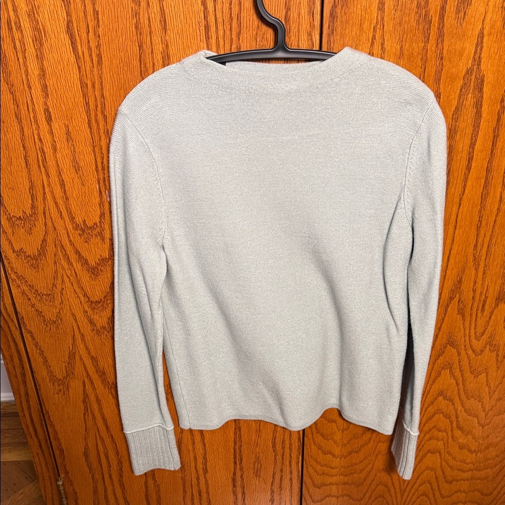 Club Monaco Light Blue Gray Crew Neck Sweater